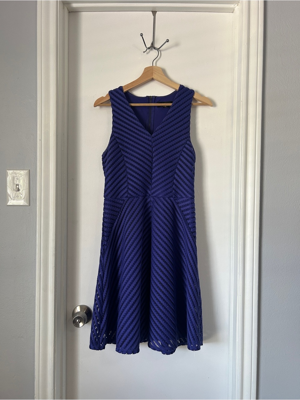 Mossimo Supply Co. Royal Blue Sleeveless V-Neck Fit & Flare Dress
